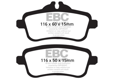 EBC 13-16 Mercedes-Benz GL63 AMG 5.5 Twin Turbo Bluestuff Rear Brake Pads