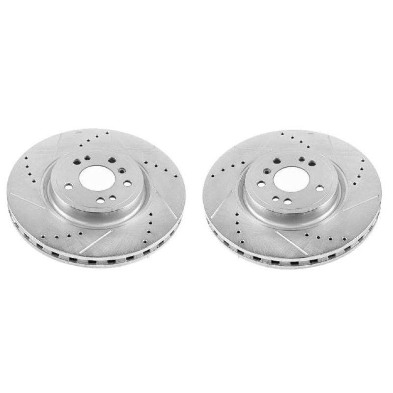 Power Stop 16-17 Mercedes-Benz GLE300d Front Evolution Drilled & Slotted Rotors - Pair