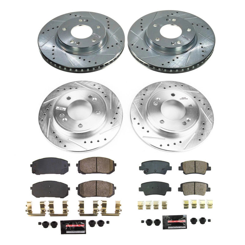 Power Stop 21-22 Hyundai Elantra Front & Rear Z23 Evolution Brake Kit