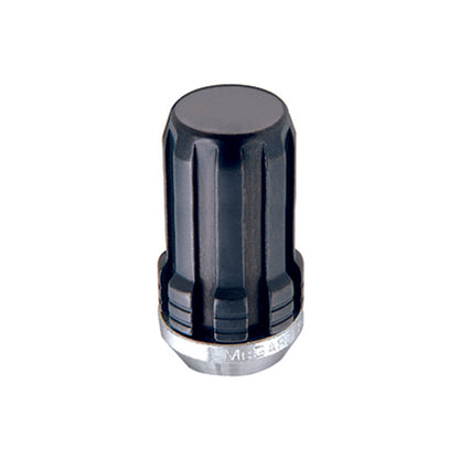 McGard SplineDrive Lug Nut (Cone Seat) M14X1.5 / 1.648in. Length (4-Pack) - Black (Req. Tool)