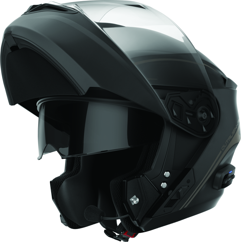 Sena Technologies Outrush R Flip-Up Bluetooth Helmet Matte Black - Small