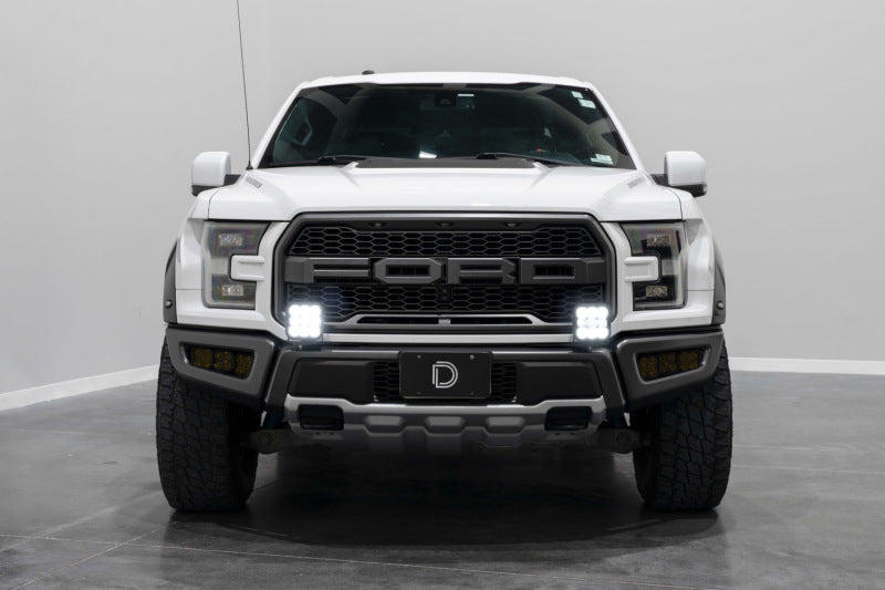 Diode Dynamics 17-20 Ford Raptor SS5 Bumper LED Pod Light Kit - Yellow Pro Driving