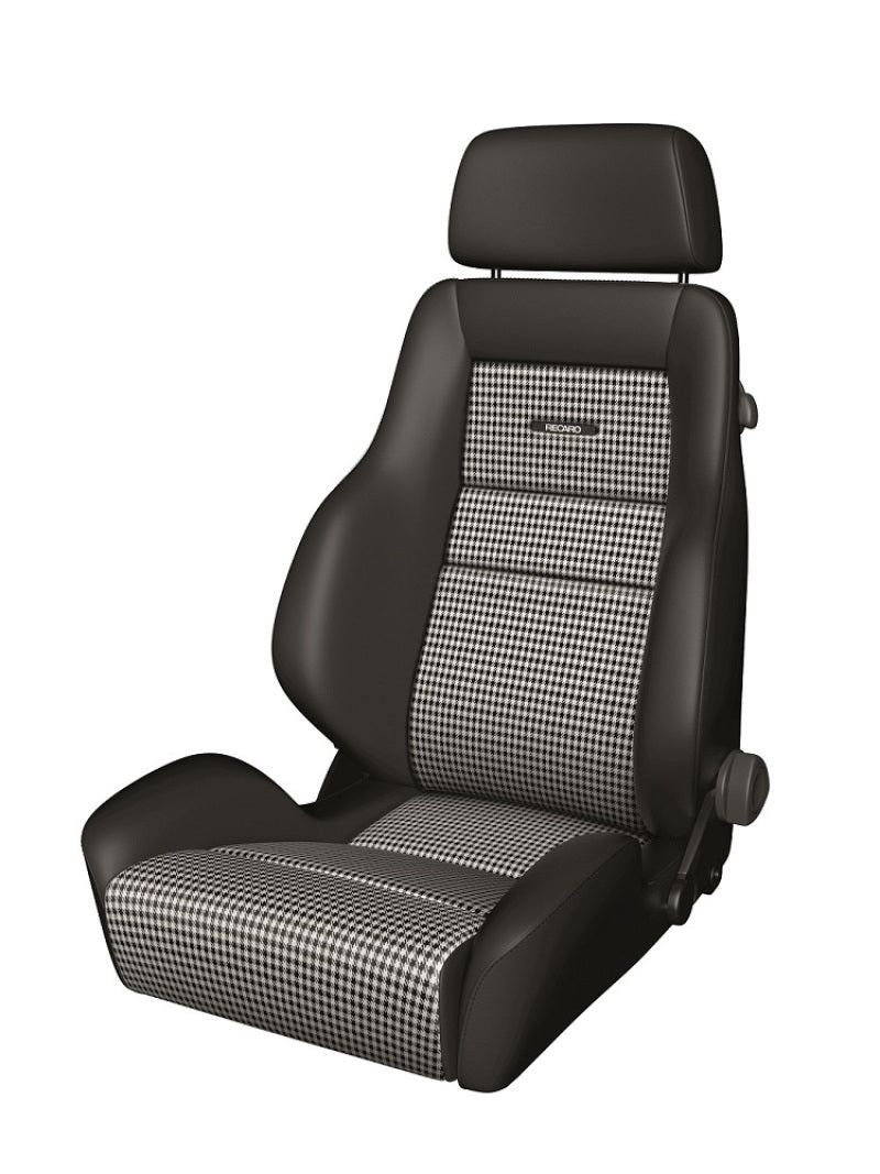 Recaro Classic LS Seat - Black Leather/Pepita Fabric