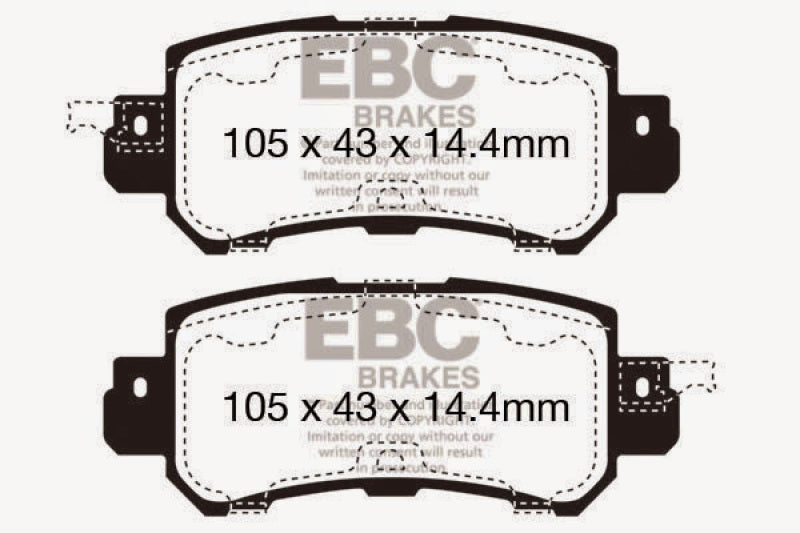 EBC 12+ Mazda CX-5 2 Yellowstuff Rear Brake Pads