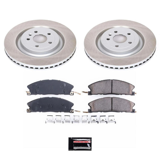 Power Stop 13-19 Lincoln MKT Front Semi-Coated Rotor Kit