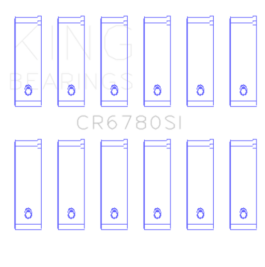 King Engine Bearings Chrysler 2.7L (Size +0.25mm) Connecting Rod Bearing Set