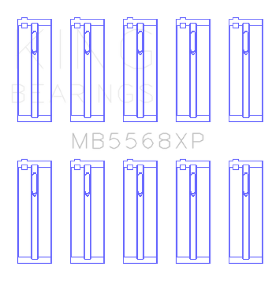 King Engine Bearings Acura D16A1/97-01 Honda H22A4/98+ F23A Performance Main Bearing Set - Size STD