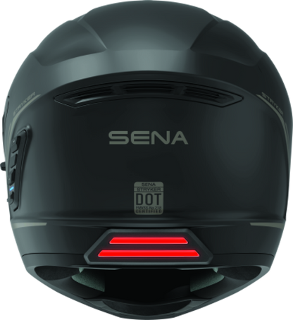 Sena Technologies Stryker Bluetooth Helmet w/ Mesh Intercom Matte Black - Large