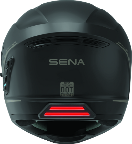 Sena Technologies Stryker Bluetooth Helmet w/ Mesh Intercom Matte Black - Large