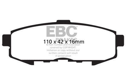 EBC 04-06 Mazda MPV 3.0 Ultimax2 Rear Brake Pads