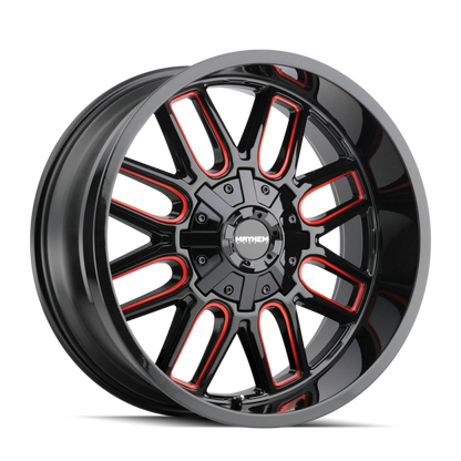 Mayhem 8107 Cogent 20x10 / 6x135 BP / -19mm Offset / 106mm Hub Black w/ Prism Red Wheel