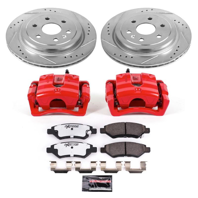 Power Stop 12-16 Cadillac SRX Rear Z26 Street Warrior Brake Kit w/Calipers