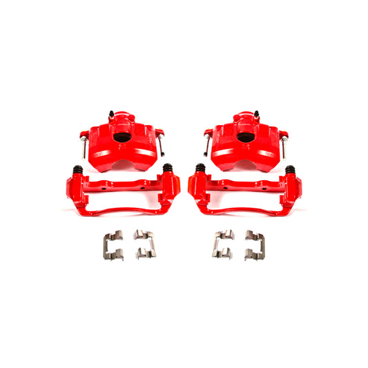 Power Stop 08-11 Ford Focus Front Red Calipers w/Brackets - Pair