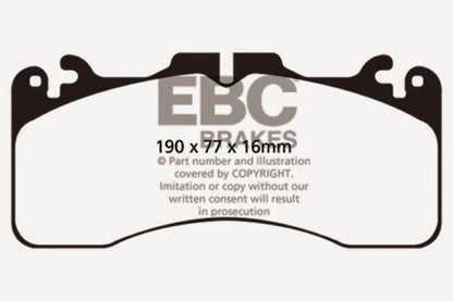 EBC 09+ Lexus LS460 4.6 Sport Yellowstuff Front Brake Pads