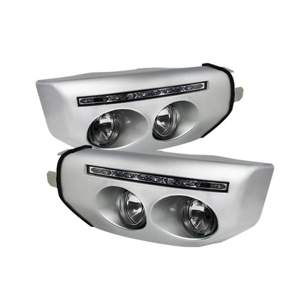 Spyder Toyota FJ Cruiser 07-14 Fog Lights W LED Daytime Running Lights w/swch- Clear FL-DRL-TFJ07-C