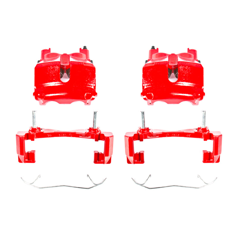 Power Stop 99-02 Jeep Grand Cherokee Front Red Calipers w/Brackets - Pair