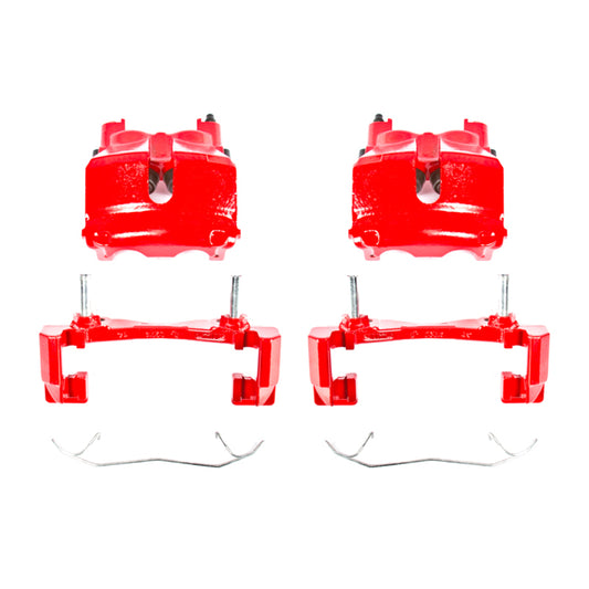 Power Stop 99-02 Jeep Grand Cherokee Front Red Calipers w/Brackets - Pair