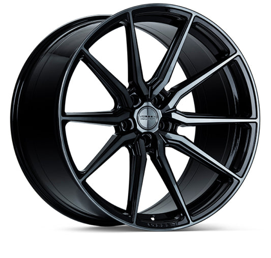 Vossen HF-3 21x12 / 5x120 / ET52 / Deep Face / 72.56 - TGB -TINTED - Gloss Black Wheel