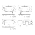 Brembo 18-21 Genesis G70/ Kia Stinger Rear NAO Brake Pad