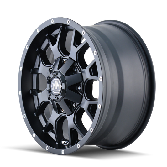 Mayhem 8015 Warrior 17x9 / 5x114.3 BP / -12mm Offset / 87mm Hub Matte Black Wheel