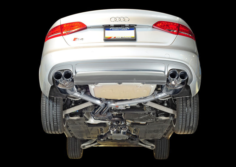 AWE Tuning Audi B8.5 S4 3.0T Touring Edition Exhaust System - Diamond Black Tips (102mm) - Precision R