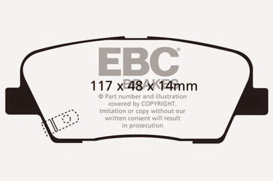 EBC 06-09 Hyundai Entourage 3.8 Ultimax2 Rear Brake Pads