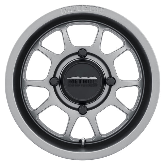 Method MR409 Bead Grip 15x8 / 4+4/0mm Offset / 4x156 / 132mm CB Steel Grey Wheel