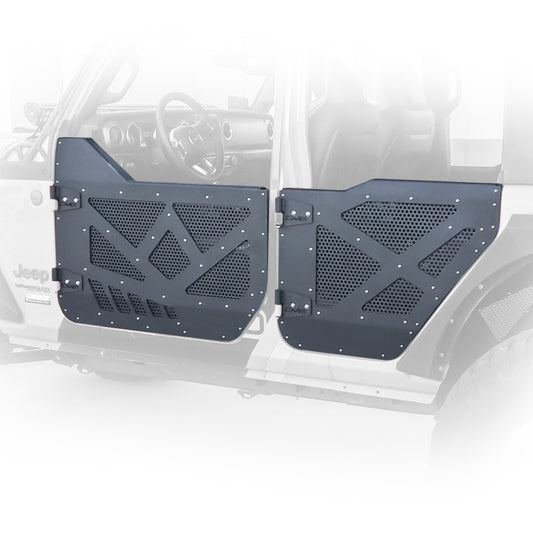 DV8 18-22 Jeep 4 Door JL/JT Aluminum Half Doors with Perforated Mesh Front