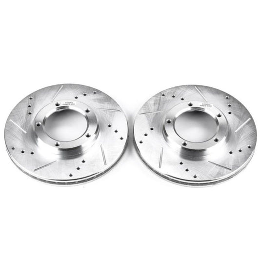 Power Stop 95-04 Toyota Tacoma Front Evolution Drilled & Slotted Rotors - Pair