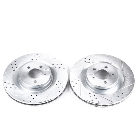 Power Stop 05-10 Chrysler 300 Front Evolution Drilled & Slotted Rotors - Pair