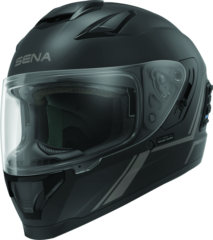 Sena Technologies Stryker Bluetooth Helmet w/ Mesh Intercom Matte Black - Small