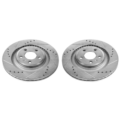 Power Stop 10-11 Audi S4 Rear Evolution Drilled & Slotted Rotors - Pair