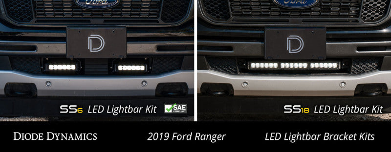 Diode Dynamics 19-21 Ford Ranger SS18 LED Lightbar Kit - Amber Combo