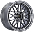 BBS LM 18x10 - 5x114.3 ET20 - PFS - Diamond Black w/Diamond Cut Machined Lip