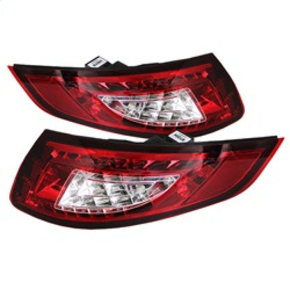 Spyder Porsche 997 05-08 LED Tail Lights Red Clear ALT-YD-P99705-LED-RC