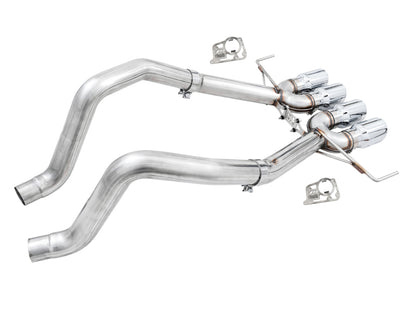 AWE Tuning 14-19 Chevy Corvette C7 Z06/ZR1 (w/o AFM) Track Edition Axle-Back Exhaust w/Chrome Tips - Precision R