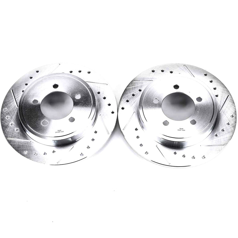 Power Stop 02-10 Ford Explorer Rear Evolution Drilled & Slotted Rotors - Pair