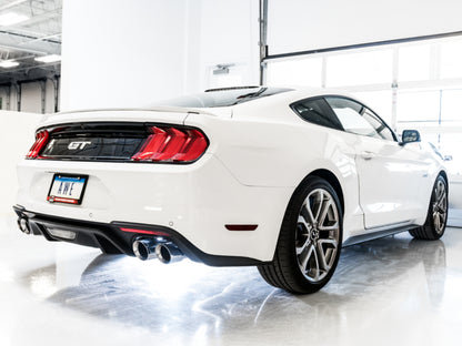 AWE Tuning 2018+ Ford Mustang GT (S550) Cat-back Exhaust - Touring Edition (Quad Chrome Silver Tips) - Precision R