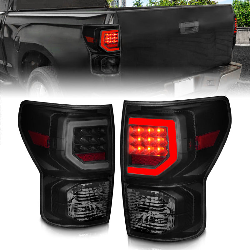 Anzo 07-11 Toyota Tundra Full LED Tailights Black Housing Smoke Lens G2 (w/C Light Bars)