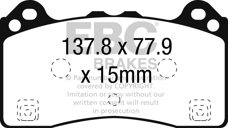 EBC 16-18 Ford Focus RS Bluestuff Front Brake Pads