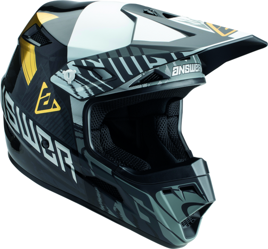 Answer AR3 Ronin Helmet Black/White/Gold - Small