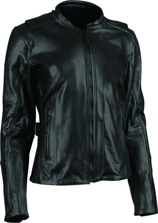 Speed and Strength Throttle Body Leather Jacket Black Womens - Large