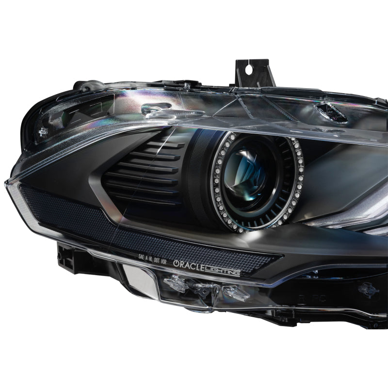 Oracle Lighting 18-23 Ford Mustang Dynamic ColorSHIFT LED Headlights - Black Series SEE WARRANTY