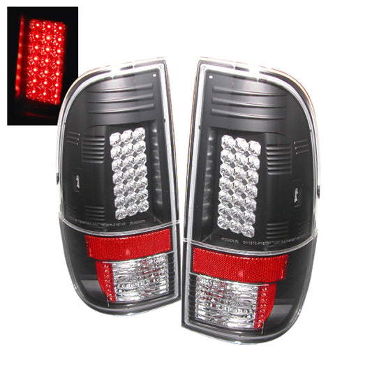 Spyder Ford Super Duty 08-15 LED Tail Lights Black ALT-YD-FS07-LED-BK