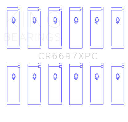 King Nissan RB25/RB26 (Size STDX) 24V - Coated Performance Rod Bearing Set