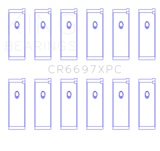 King Nissan RB25/RB26 (Size STDX) 24V - Coated Performance Rod Bearing Set