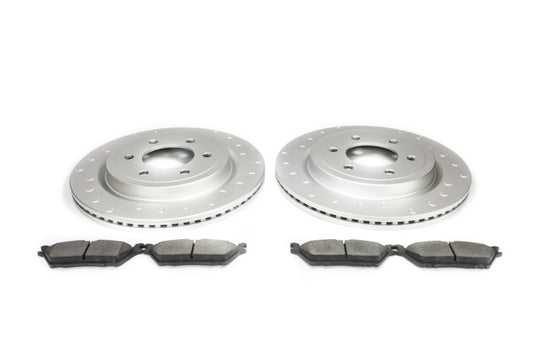 Alcon 19-20 Raptor/ 18-20 F-150 Rear Pad and Rotor Kit (Use with Stock Calipers) w/ Elect Park Brake