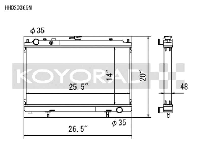 Koyo 95-02 Nissan Silvia S14/S15 2.0L Turbo Radiator