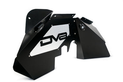 DV8 Offroad 07-18 Jeep Wrangler JK Front Aluminum Inner Fender w/ Rock Lights - Black