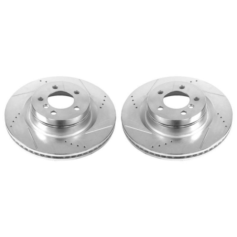 Power Stop 06-09 Land Rover Range Rover Front Evolution Drilled & Slotted Rotors - Pair